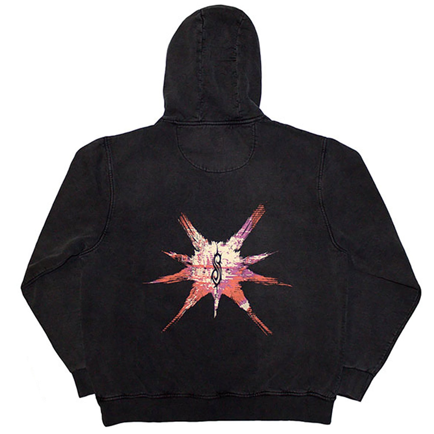 the End, So Far Barcode Stone Wash Hooded Sweatshirt