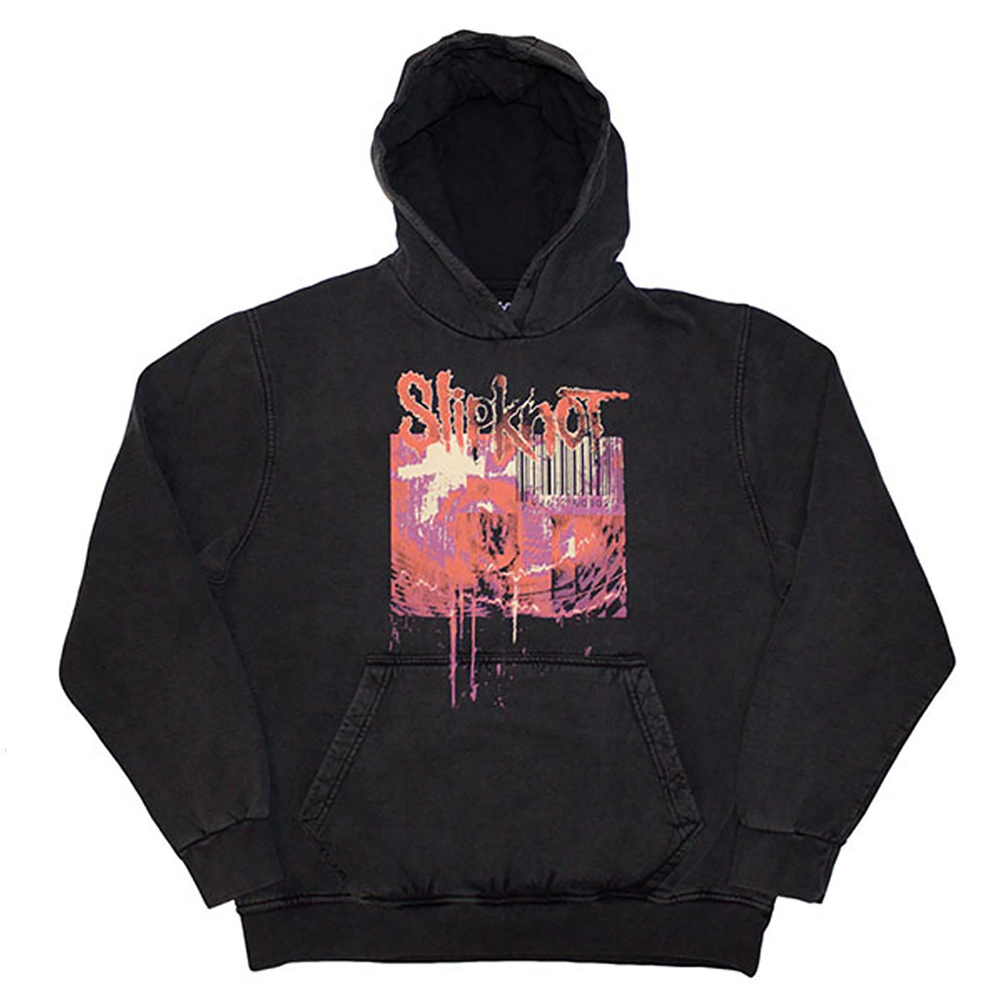 the End, So Far Barcode Stone Wash Hooded Sweatshirt