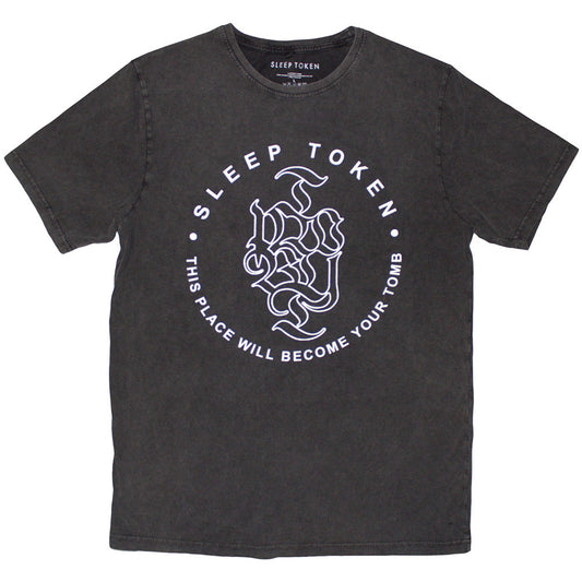 Tomb Text Ring Stone Wash T-shirt
