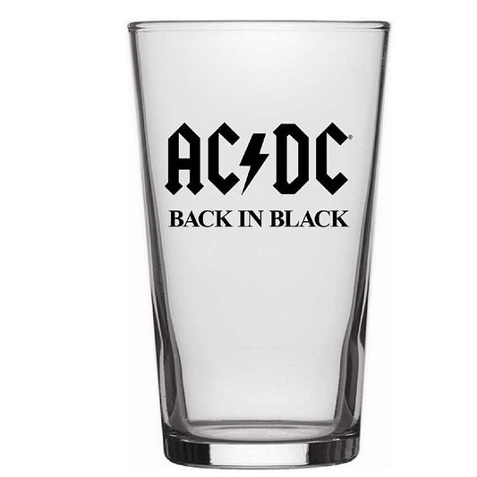 Back In Black Pint Glass