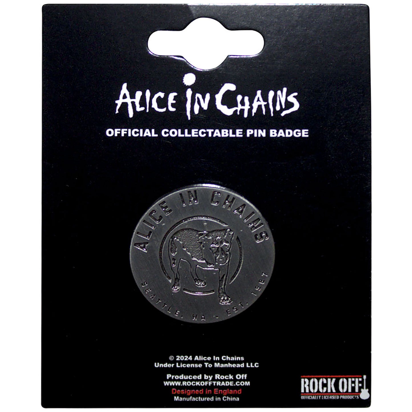 Three-legged Dog Pewter Pin Badge