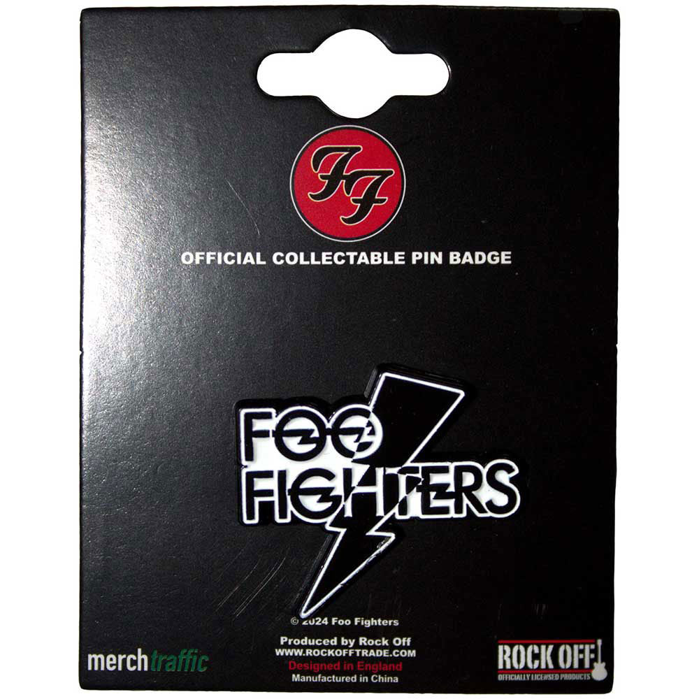 Foo Fighters Flash Logo Pewter Pin Badge