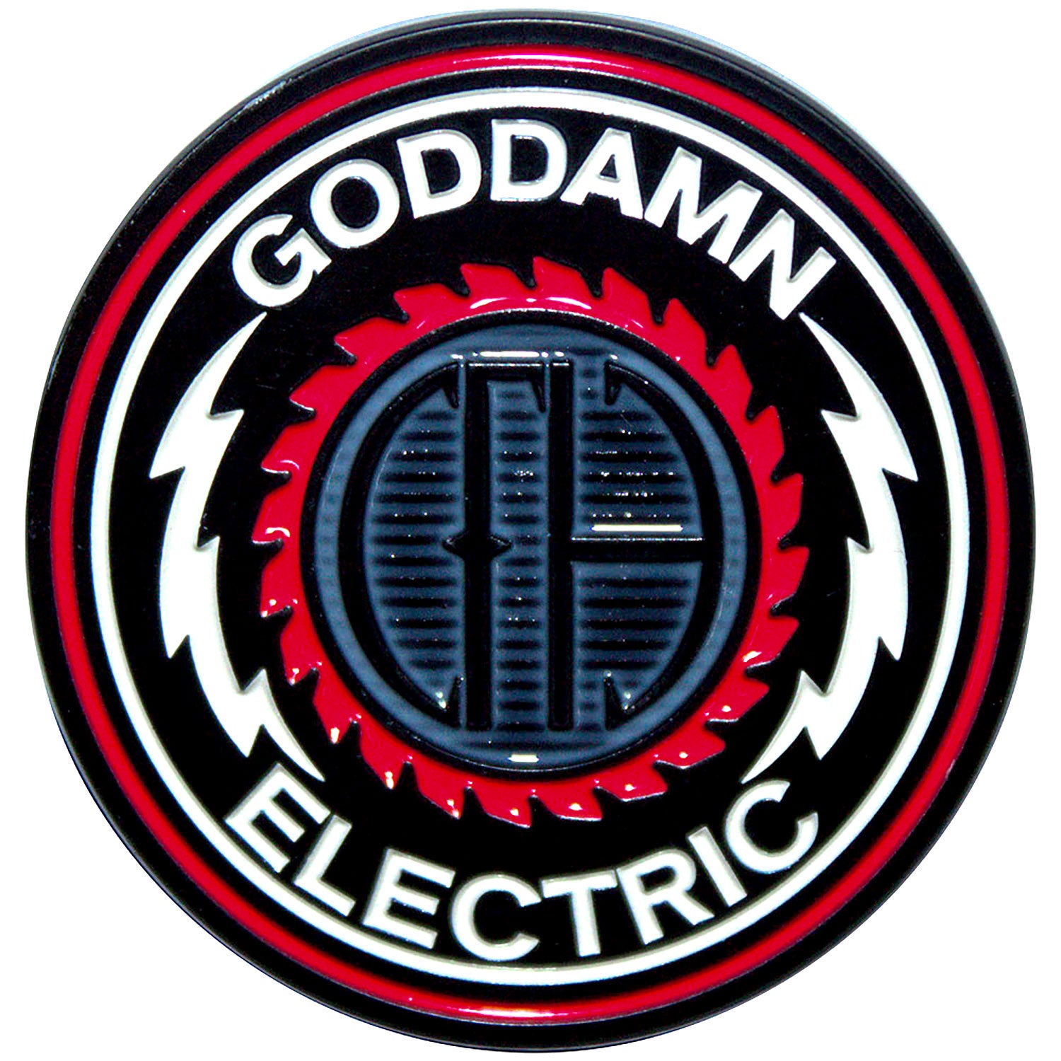 Electric Pewter Pin Badge