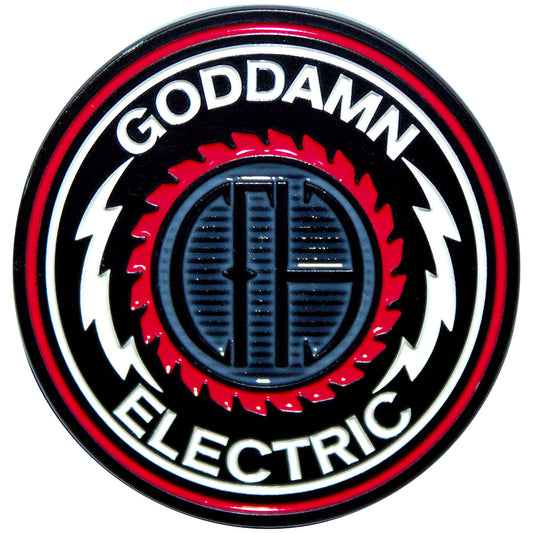 Electric Pewter Pin Badge