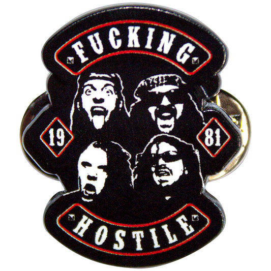 Hostile Pewter Pin Badge
