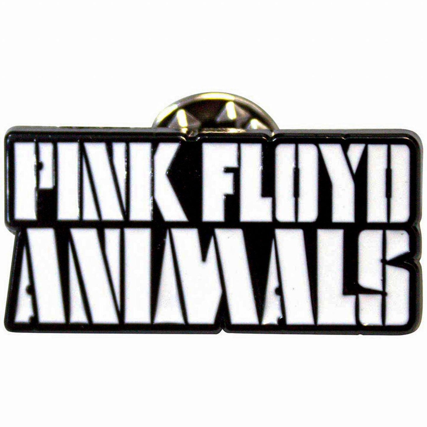 Pink Floyd Animals Mono Text Logo Pewter Pin Badge