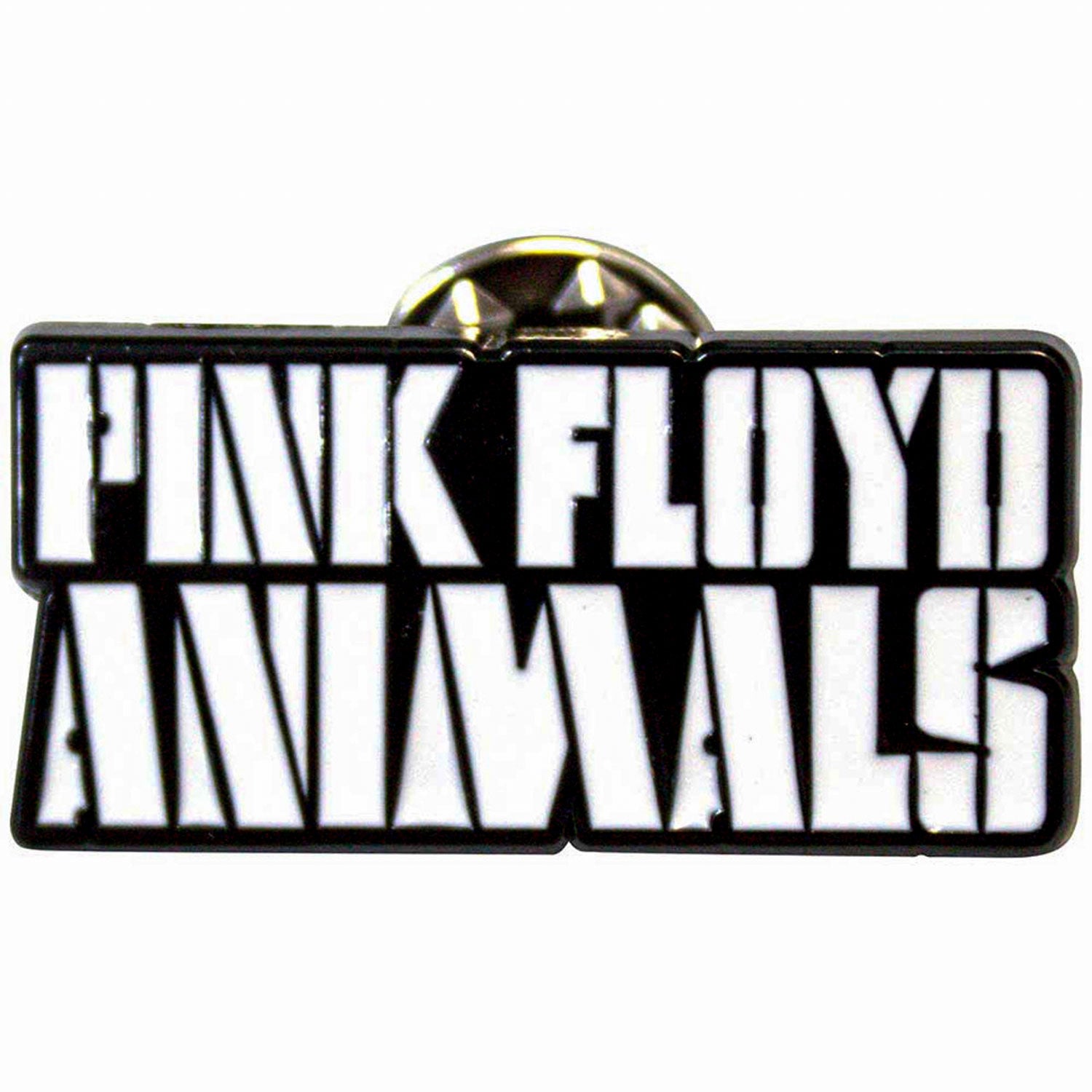 Pink Floyd Animals Mono Text Logo Pewter Pin Badge