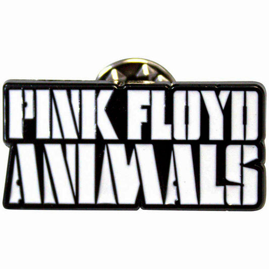 Pink Floyd Animals Mono Text Logo Pewter Pin Badge