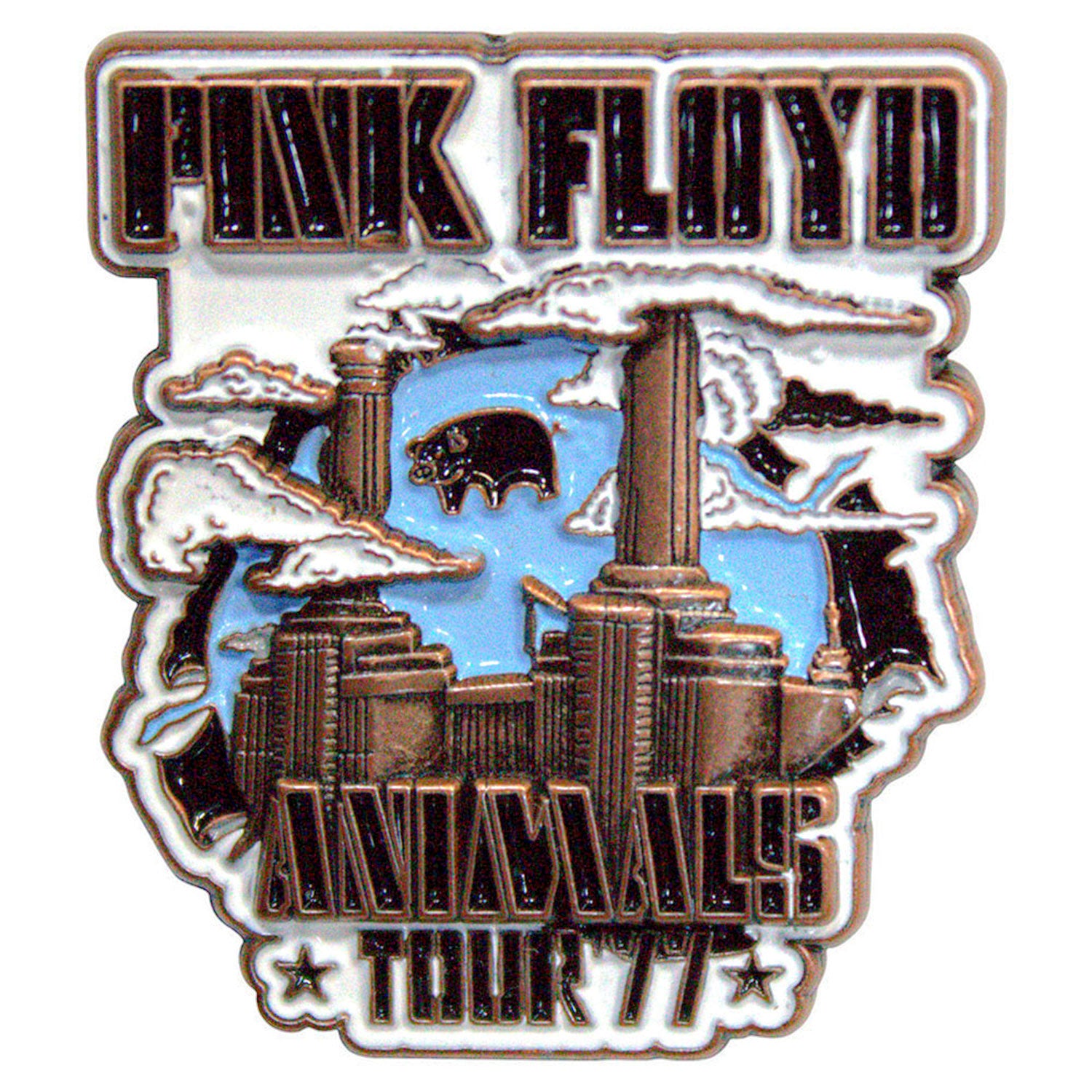 Animals Tour '77 Pewter Pin Badge