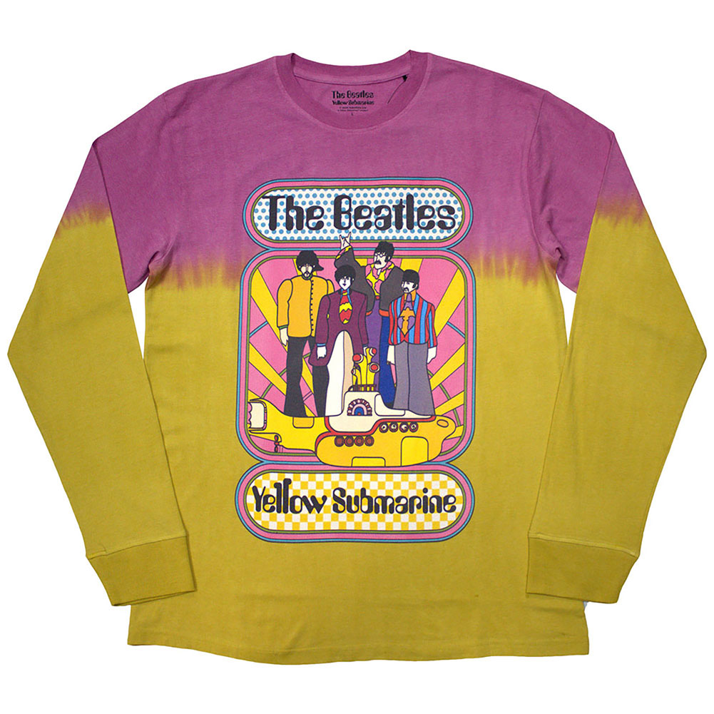 Yellow Submarine Band Frame Stone Wash Long Sleeve