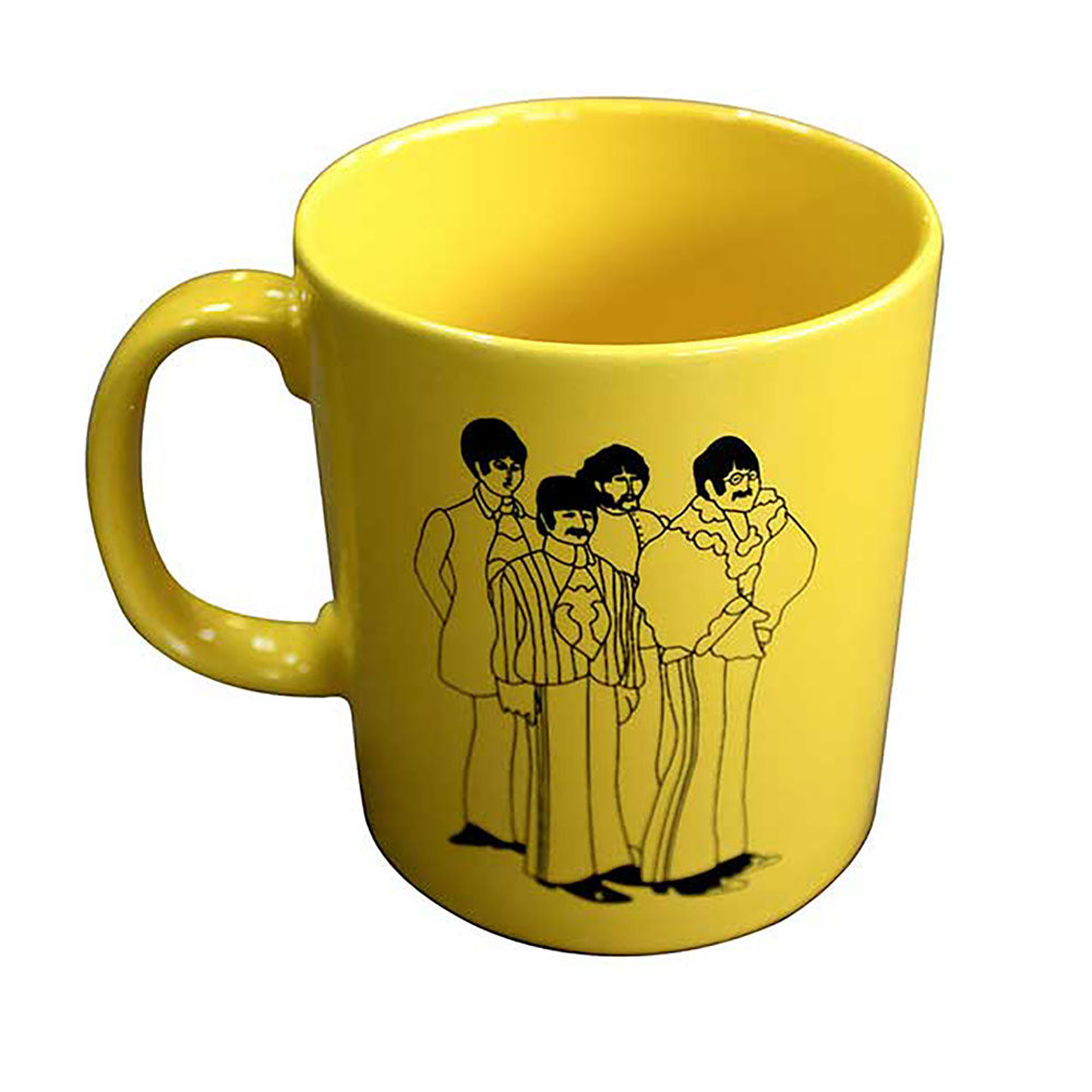 Yellow Submarine Band Outlines Coffee Mug