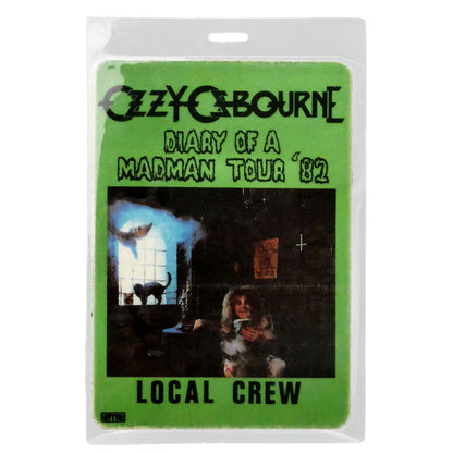 Diary Of A Madman Tour '82 Local Crew Laminated Backstage Pass