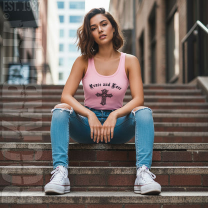 Peace and Love Womens Tank