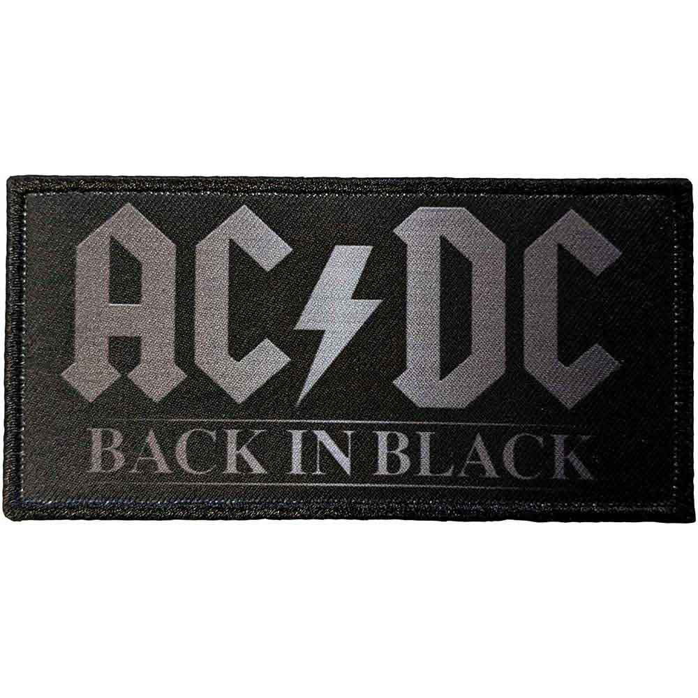 AC/DC Back In Black 1 Woven Patch Front