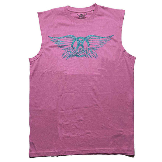 Glitter Print Logo Mens Tank