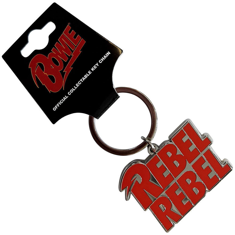 David Bowie Rebel Rebel Metal Key Chain
