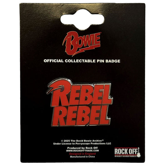 Rebel Rebel Pewter Pin Badge