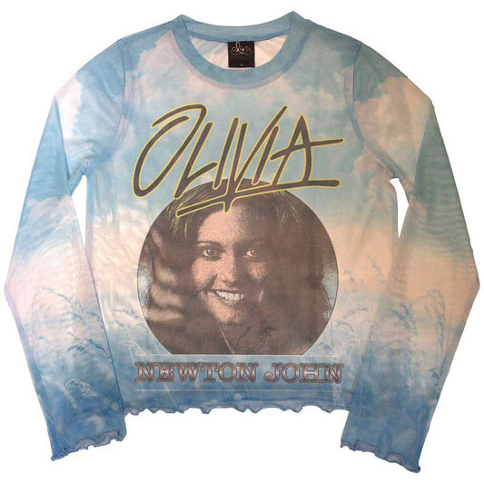 Olivia Newton-John Circle Photo Girls Jr  Long Sleeve Front