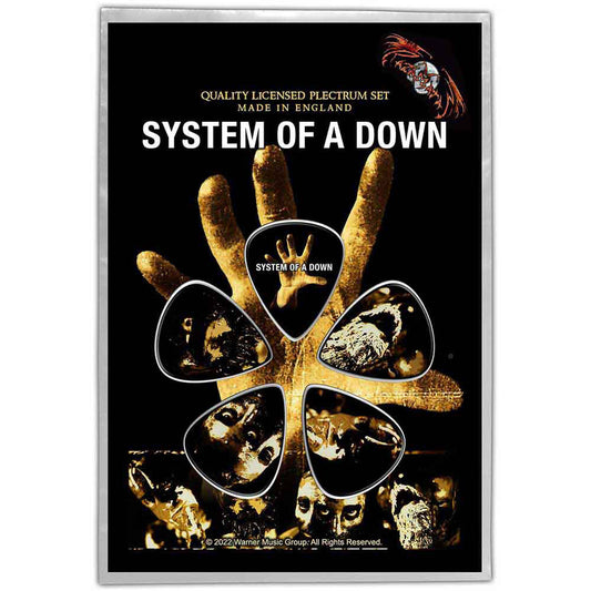 System Of A Down Hand Guitar Pick Front