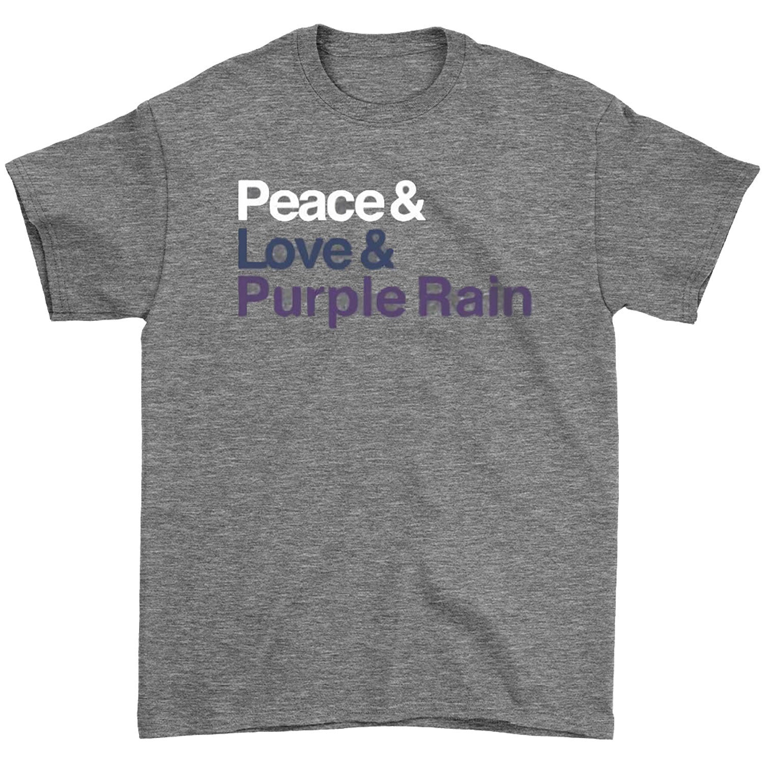 Peace Love And Purple Rain Tee (Heather Grey) T-shirt