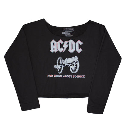 For Those About To Rock Cropped Oversized (Limited Qty) Girls Jr Sweatshirt