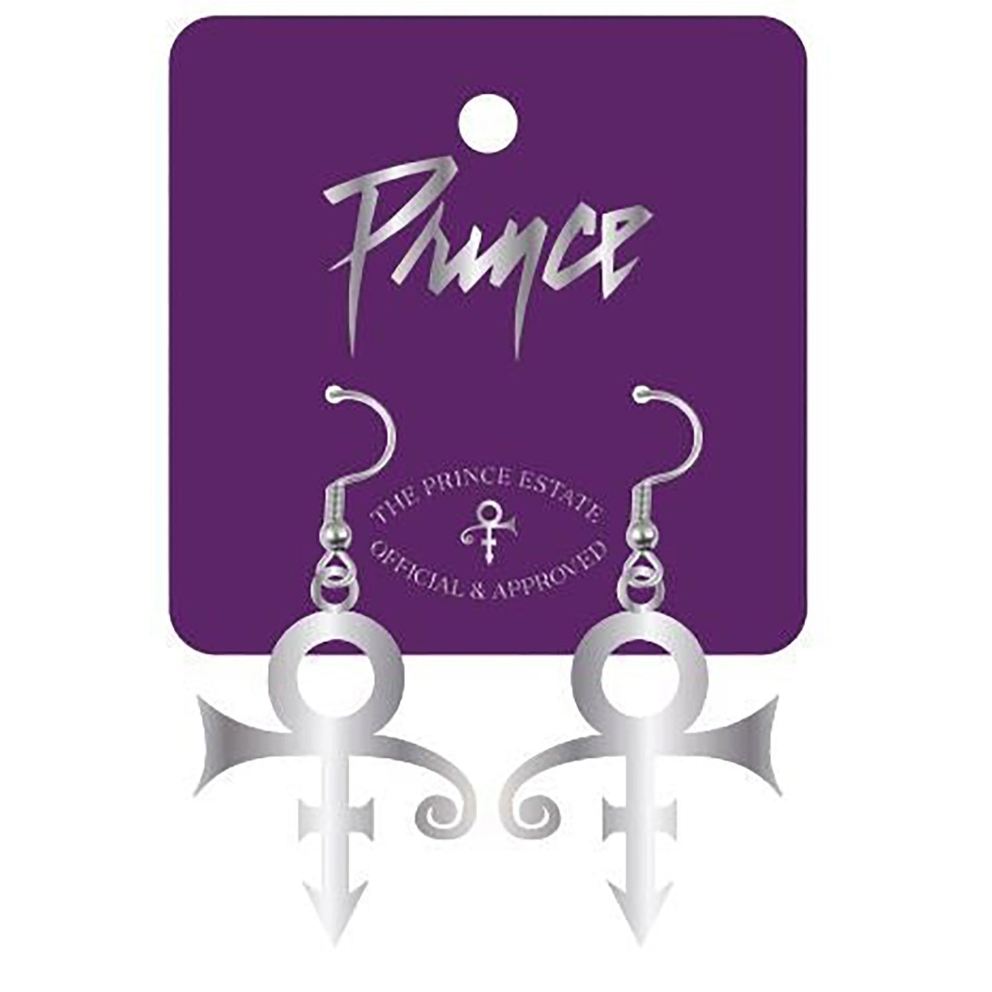Prince Silver Love Symbol Earrings Earrings