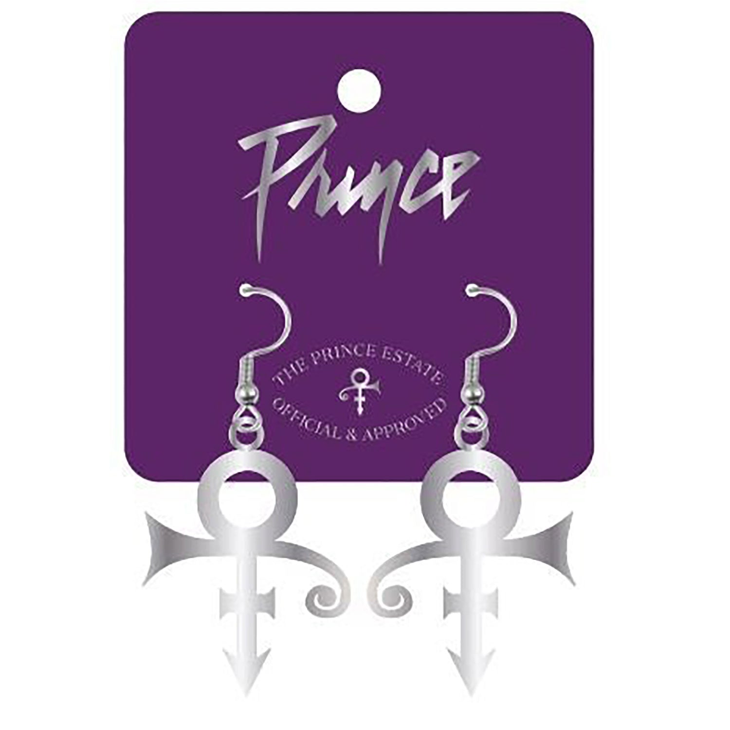 Prince Silver Love Symbol Earrings Earrings