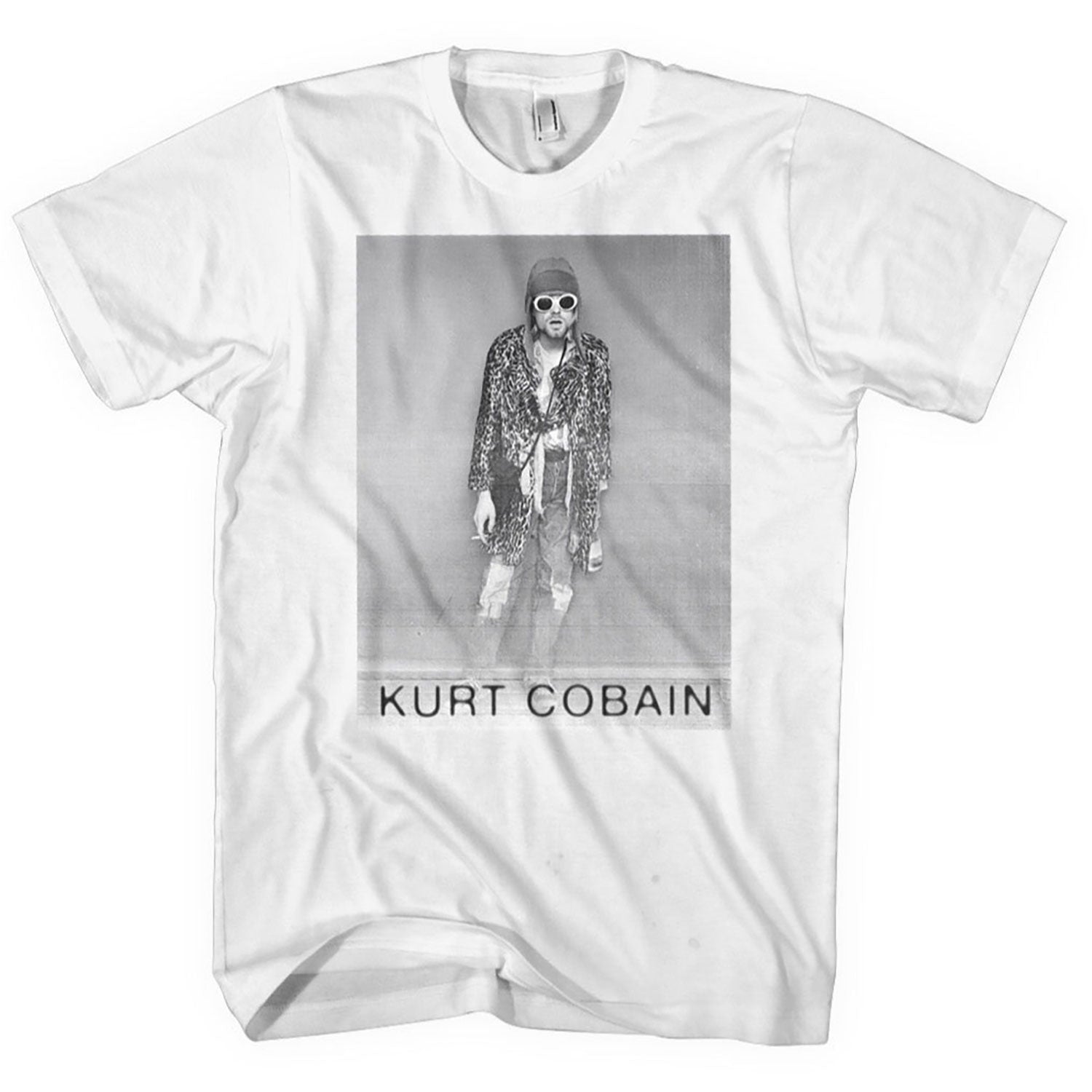 Kurt Cobain B&W Leopard Photo Tee T-shirt