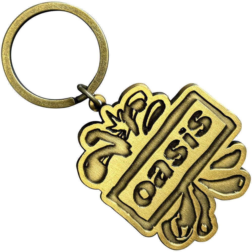 Gold Logo Splat Metal Key Chain