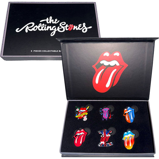 Rolling Stones Tongues Evolution 1 Pewter Pin Badge