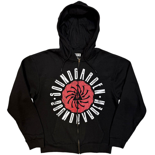 Circle Logo Zippered Hooded Sweatshirt