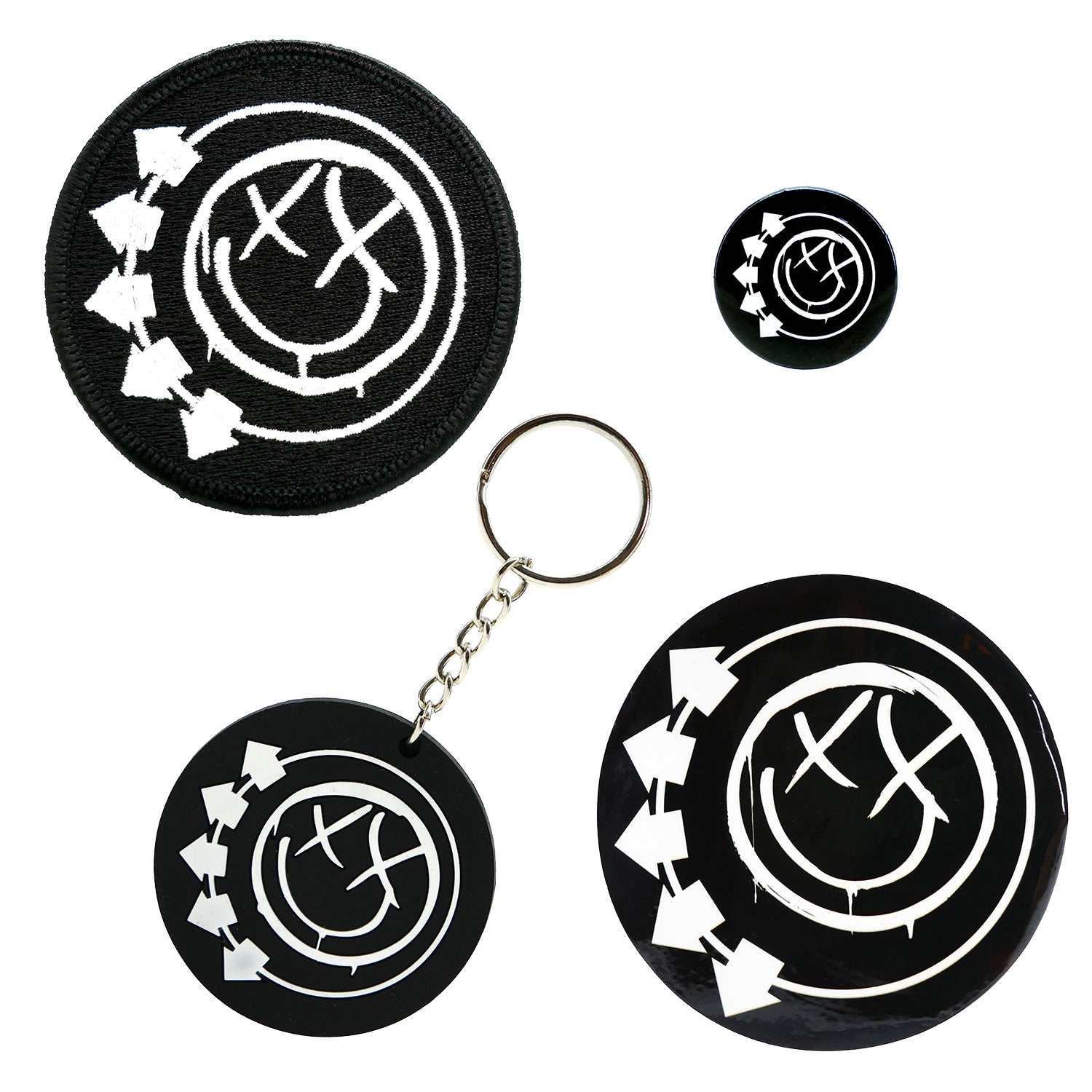 Smiley Face Accessories Pack Rubber Key Chain