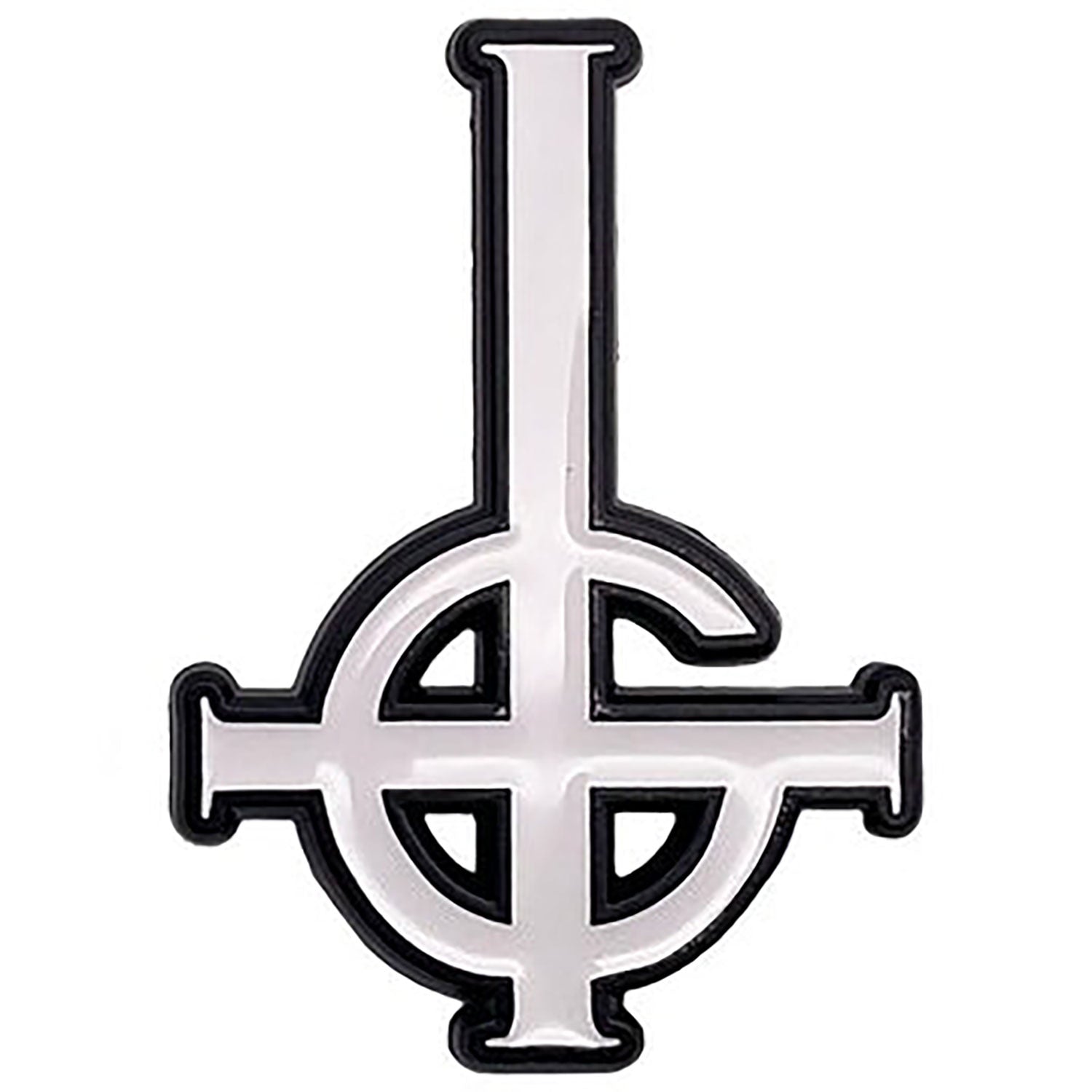 Ghost Grucifix Pewter Pin Badge