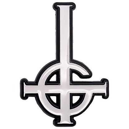 Ghost Grucifix Pewter Pin Badge