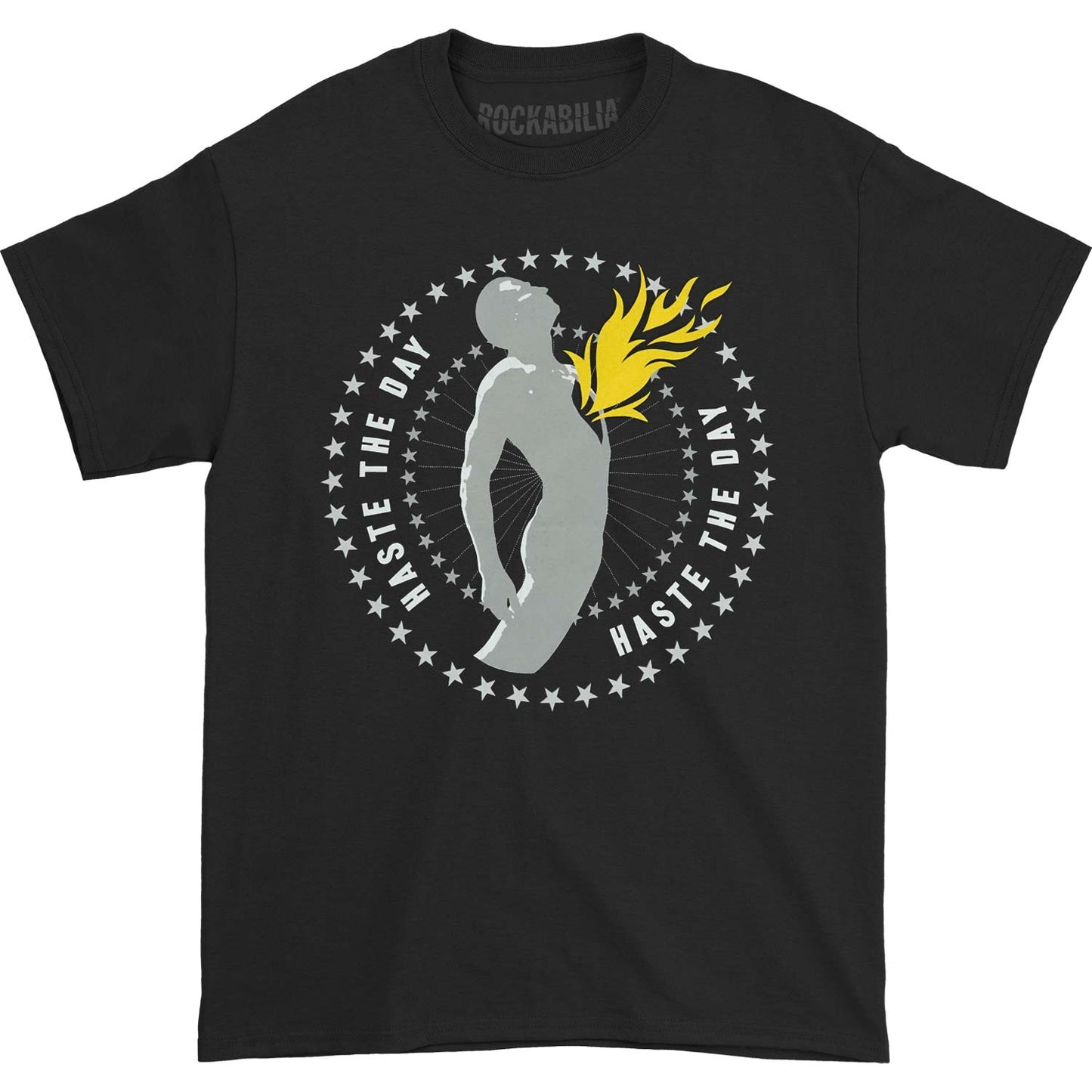 Haste The Day Burning Heart T-shirt Front