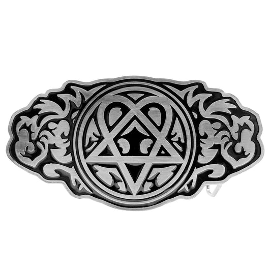 Tribal Heartagram Belt Buckle
