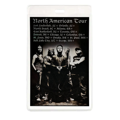 North American Tour Laminated Backstage Pass