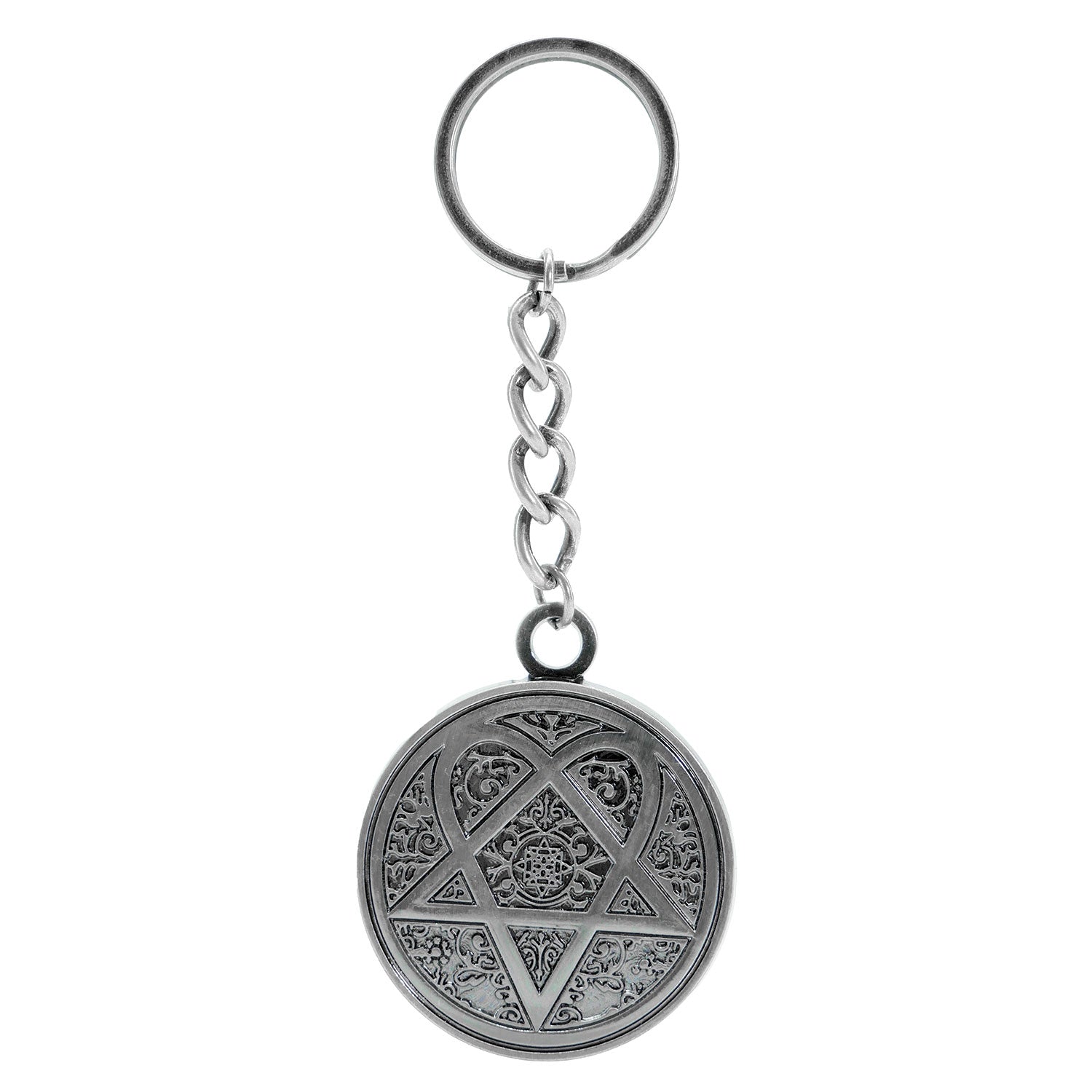 HIM Heartagram Within Flourishes Metal Key Chain