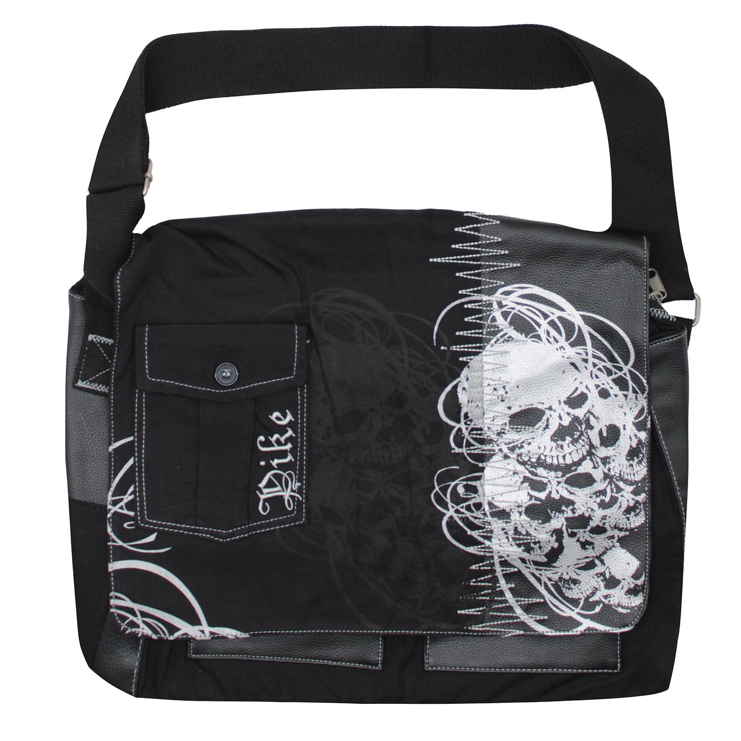 Printed Skulls Messenger Bag