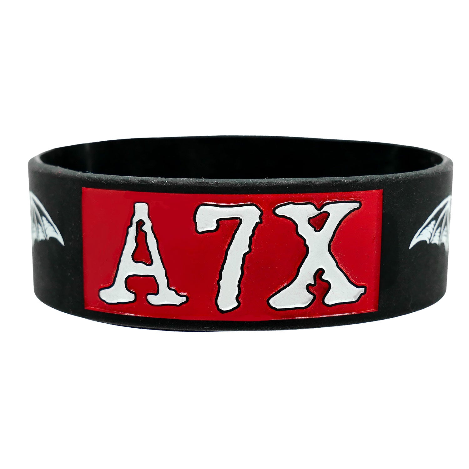 A7X Red Rectangle Rubber Bracelet