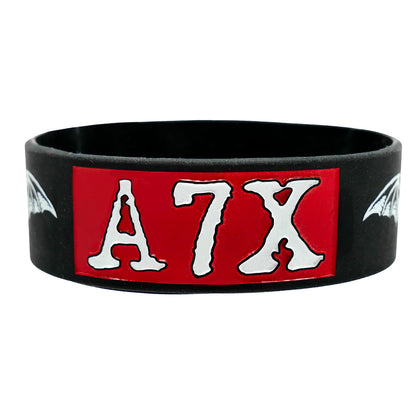 A7X Red Rectangle Rubber Bracelet