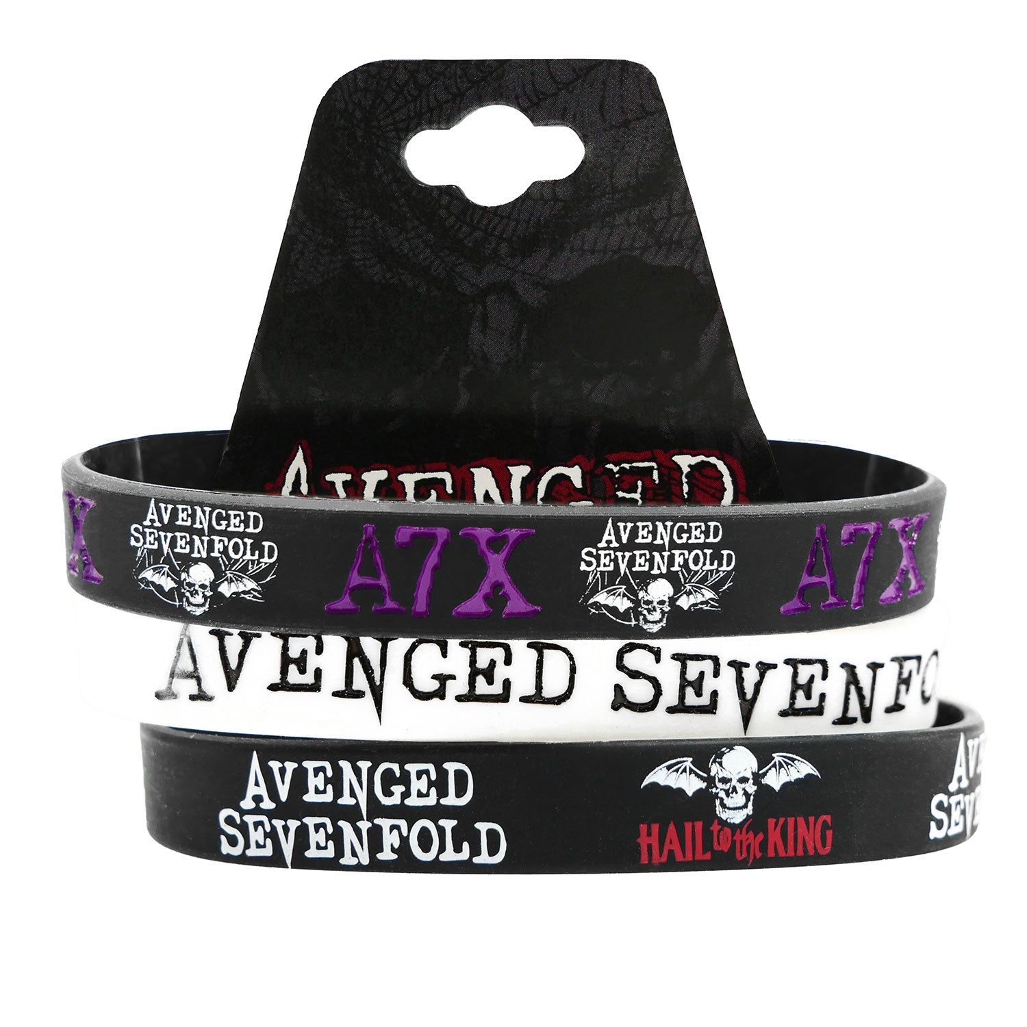 A7X Logo Bat 3 Pack Rubber Bracelet