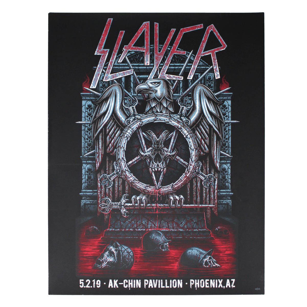 Slayer 5.2.19 Phoenix, AZ by Namsing Limited Screenprint Front
