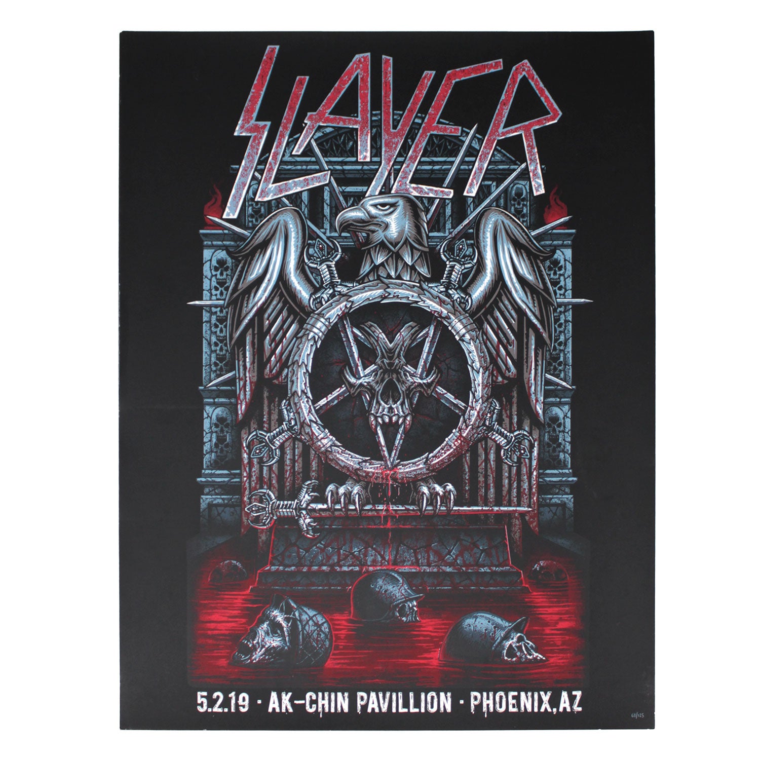 Slayer 5.2.19 Phoenix, AZ by Namsing Limited Screenprint Front