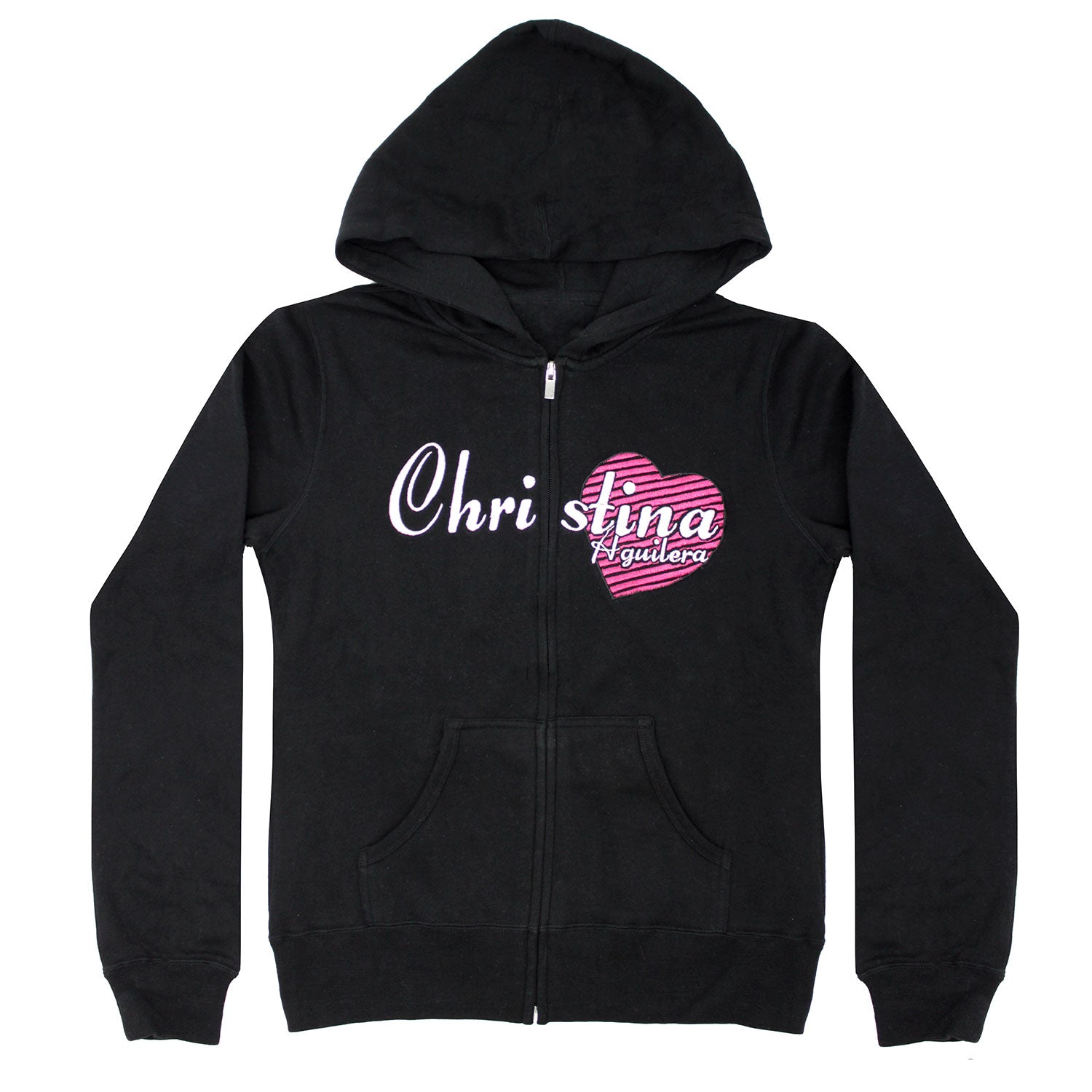 Embroidered Heart Logo Girls Jr Hooded Sweatshirt