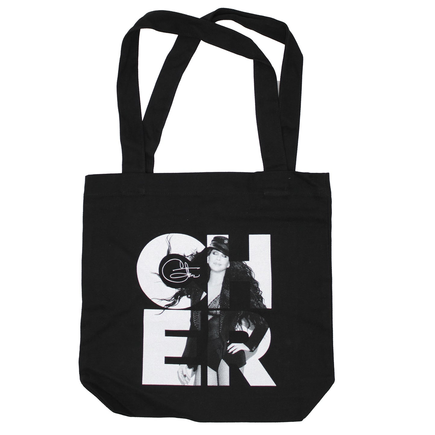 Cher Black And White Denim Tote (16" Wide By 16"Tall) Wallets & Handbags