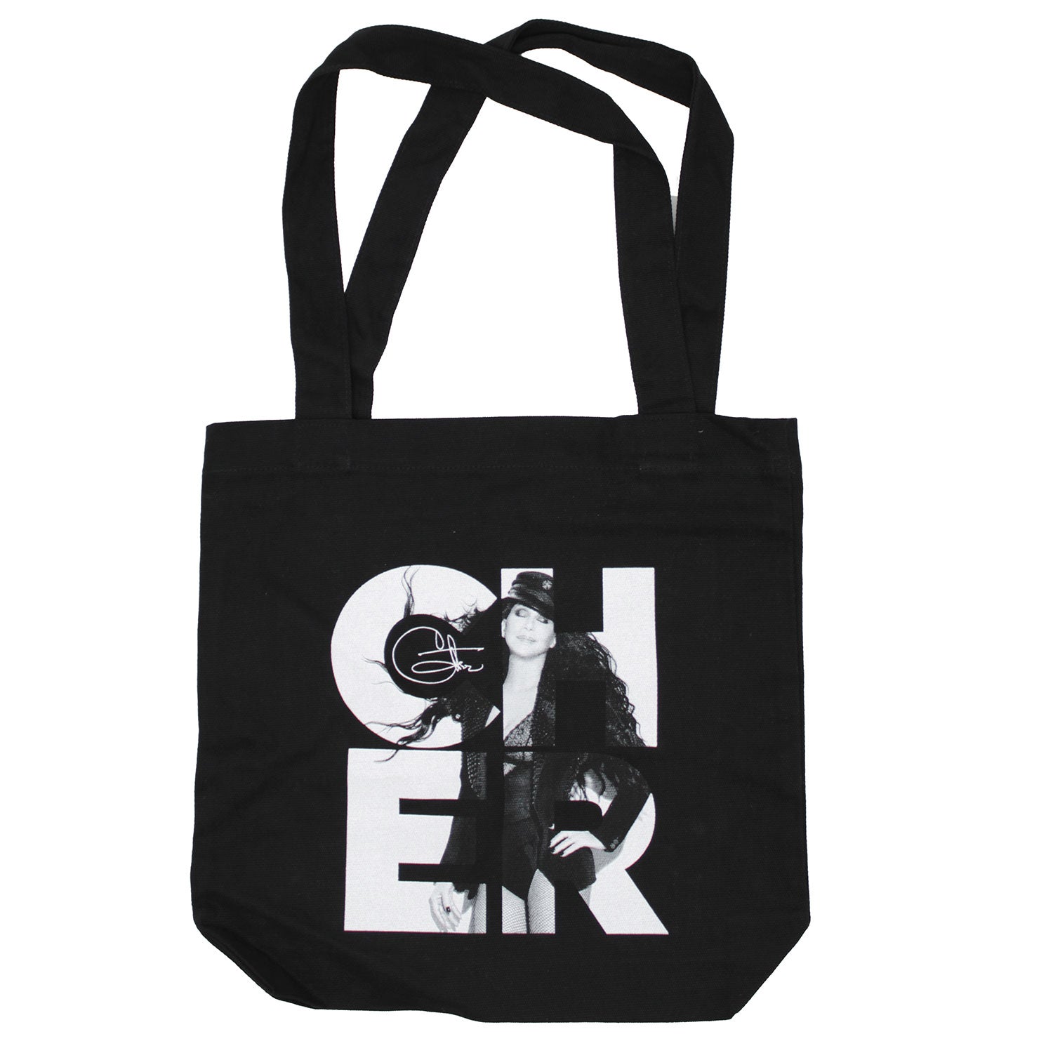Cher Black And White Denim Tote (16" Wide By 16"Tall) Wallets & Handbags