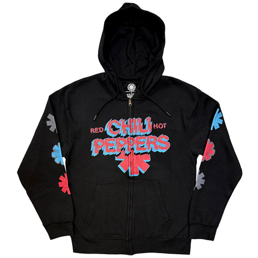 Red Hot Chili Peppers Shock Logo Zippered Hooded Sweatshirt
