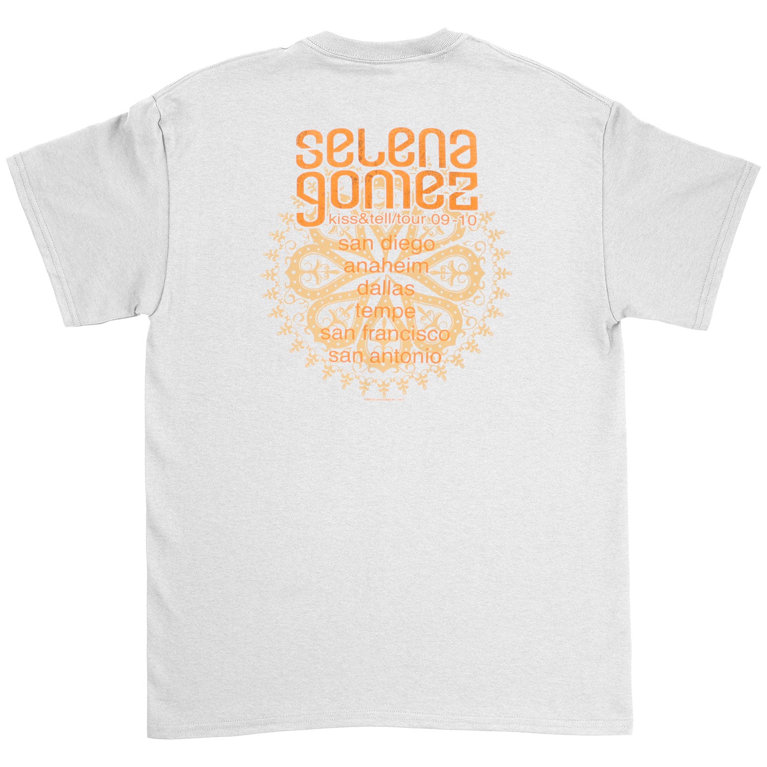 Selena Gomez kiss&tell/tour 09-10 T-shirt