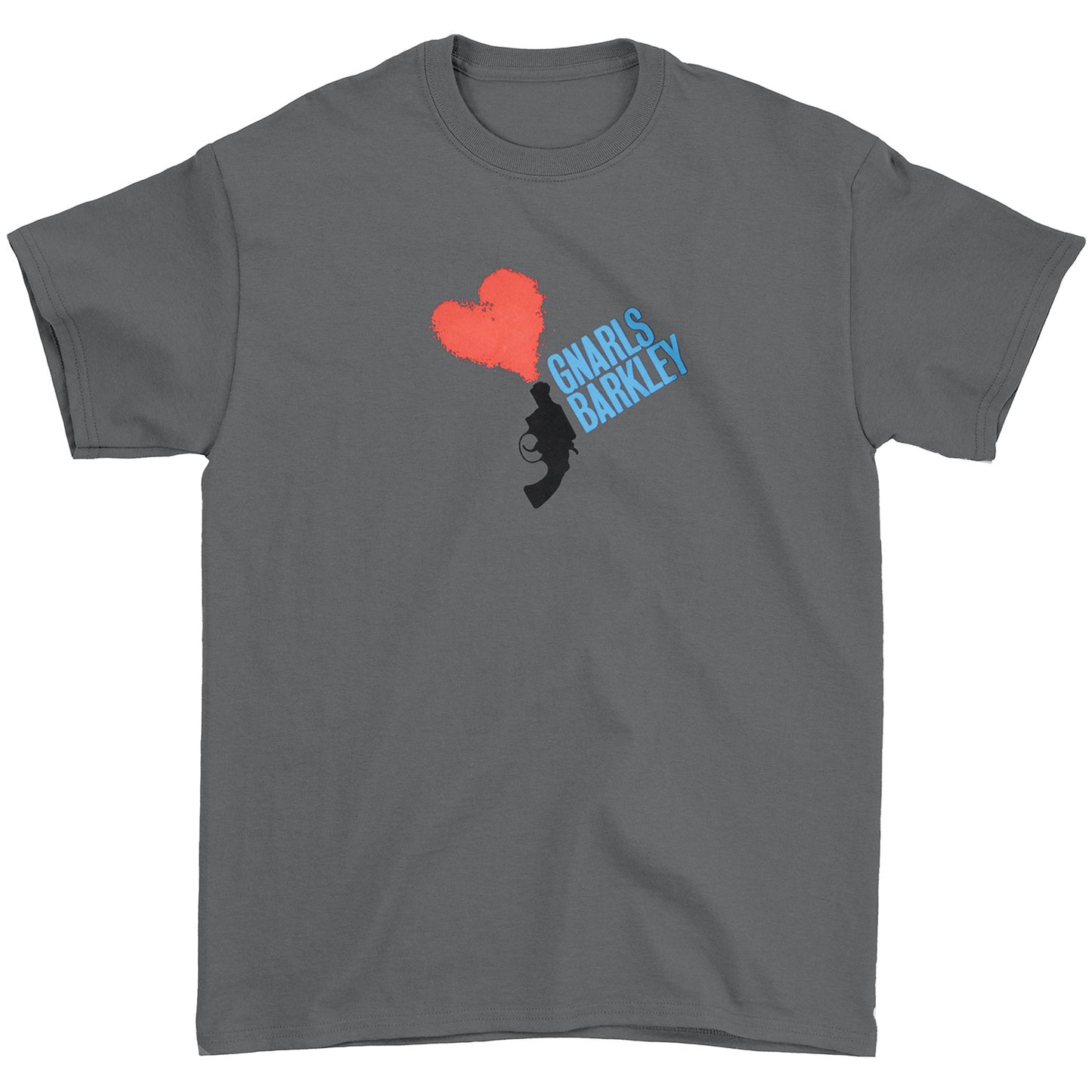 Gnarls Barkley Gun With Heart Logo T-shirt